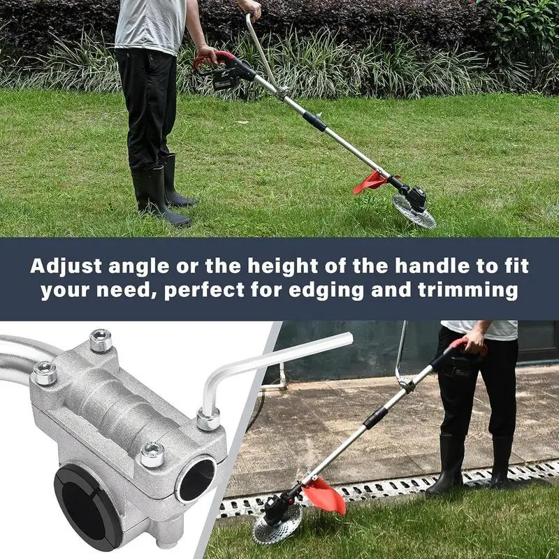 Imagem -03 - Ergonômico Lawn Mower Handle Weeder Eater Trimmer Grip Extensão com Edger Attachment Bracket Clamp Ferramentas de Jardim