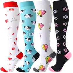 1 Pair Unisex Compression Stockings 20-30mmhg Blood Circulation Varicose Veins Socks Edema Diabetes Running Compression Socks