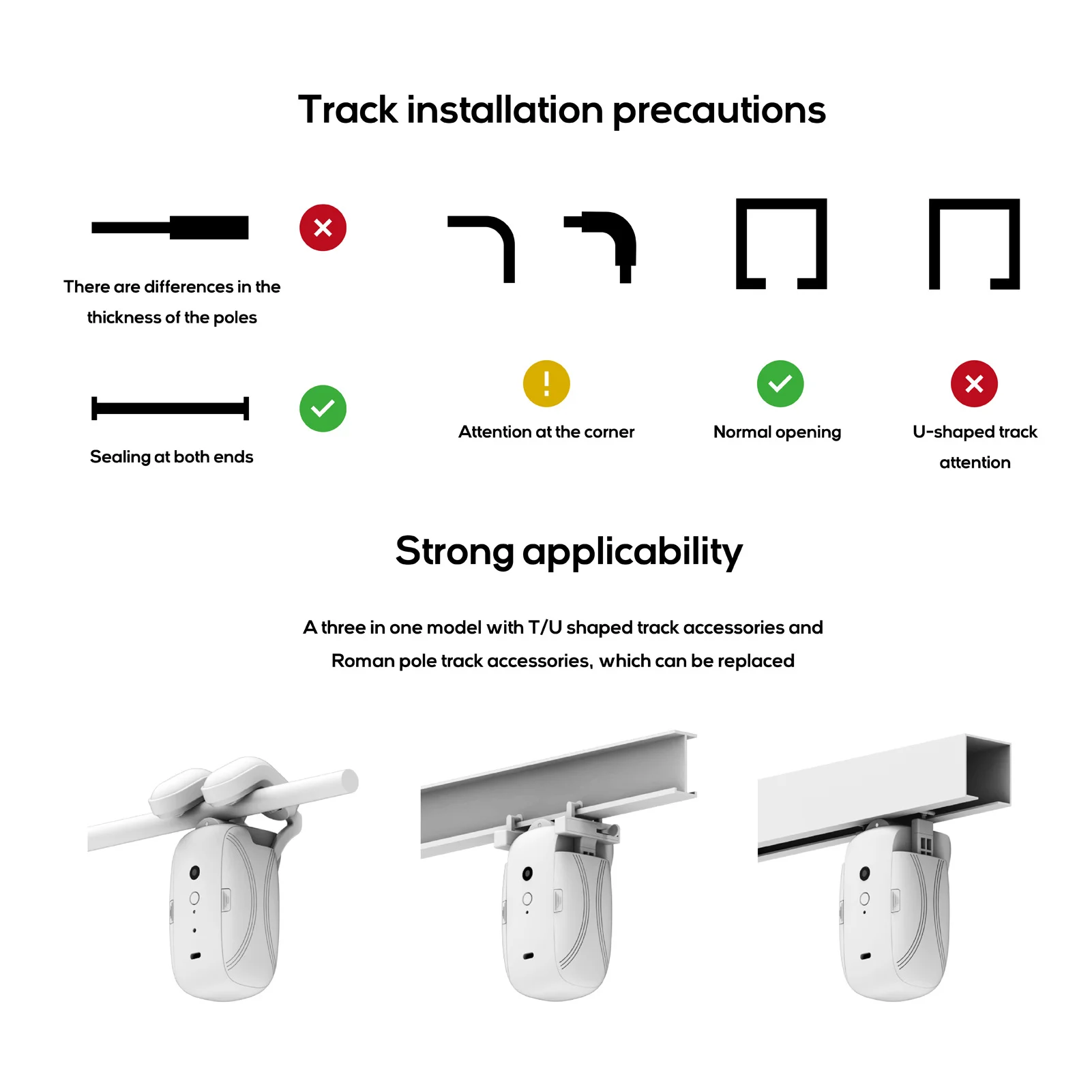 Tuya Wifi Bluetooth Smart Curtain Driver Motor Alexa Google Voice Control Electric Curtain Robot for Rod and U Rail Curtains