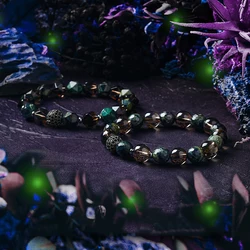 Magic Night Series Natural Brown Quartz Bracelet Homme Polar Jades Beads Microscope Accessories Reiki Healing Jewelry for Women