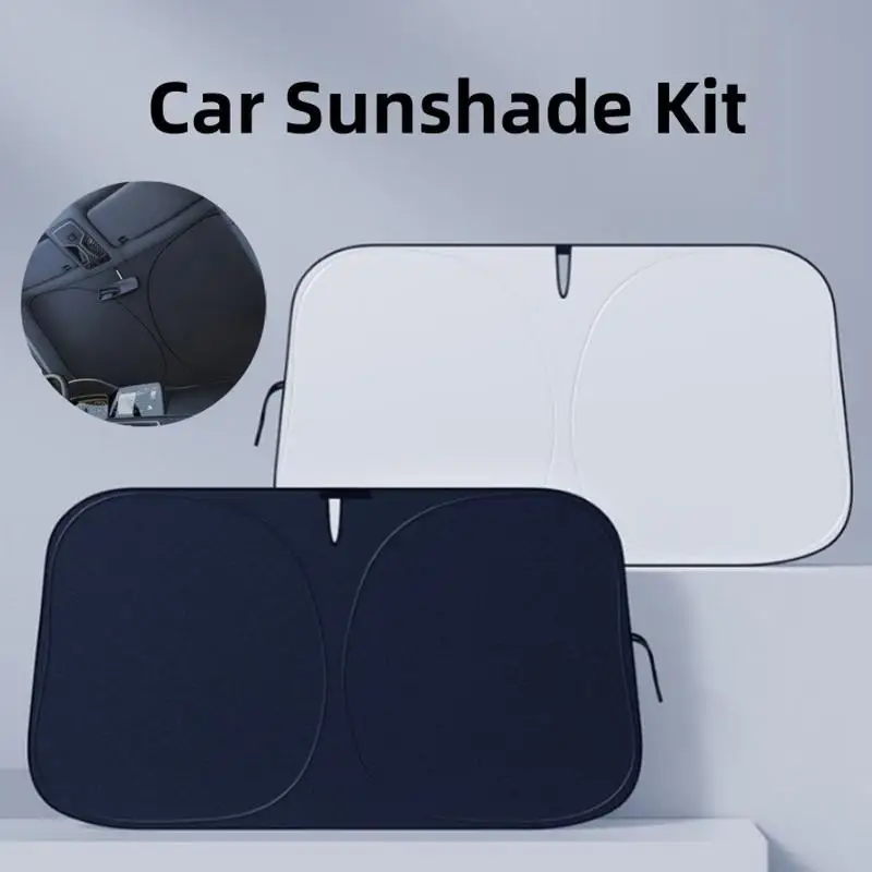 Titanium Silver Car Windshield Sun Shade Foldable Sunshade Heat Protection Car Accessories Interior Parasol FrontWindowSunshades