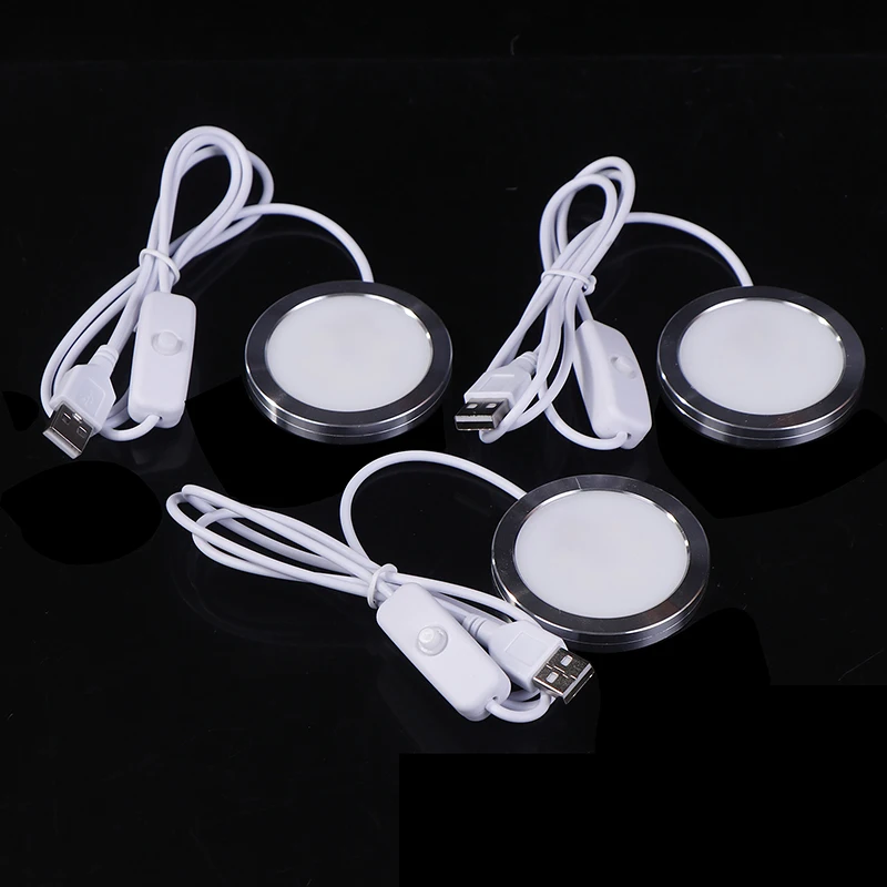 

DC 5V USB Switch LED Under Cabinet Puck Light 3W Spotlight Display Case Counter Lighting Camper Motorhome Interior Spot Lamp