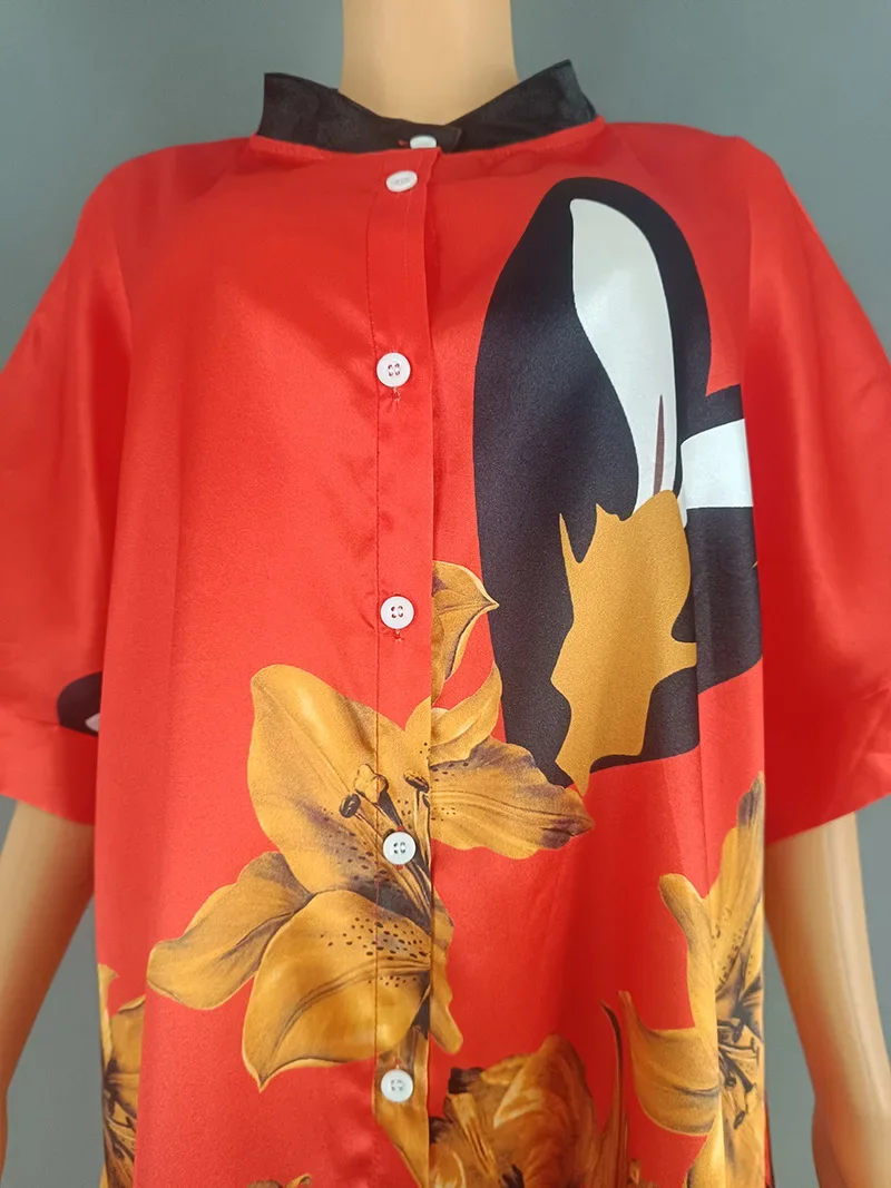 2 Piece African Clothes for Women Summer Fashion Casual African Short Sleeve Print Top Long Pants Matching Sets Outfits 2025