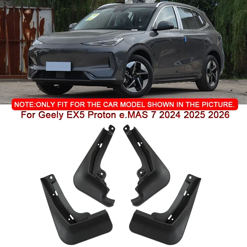 

Fit For Geely EX5 Proton e.MAS 7 2024 2025 2026 Car Styling ABS Car Mud Flaps Splash Guard Mudguards MudFlaps Front Rear Fender
