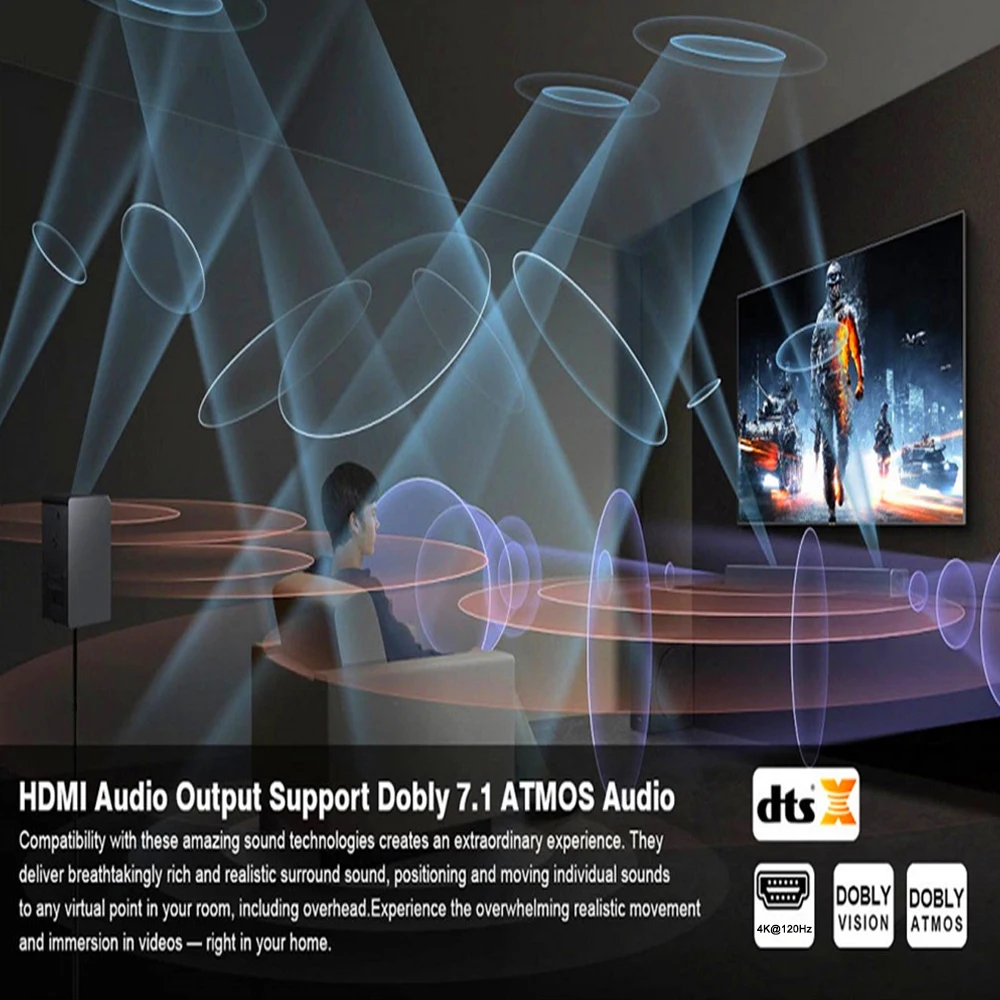 HD-MI Earc przełącznik ekstraktor Audio 4K 60Hz HD-MI 2.0 ekstraktor Audio z Earc 7.1Ch HD-MI do Toslink/koncentryczne 5.1 + HD7.1ch Audio