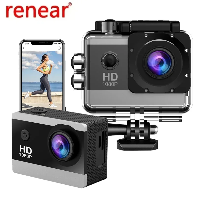 4K Action Camera HD 30FPS Waterproof Helmet Video Recording Cameras 2.0-inch Wide Angle Recording Camera Sports Outdoor Mini Cam