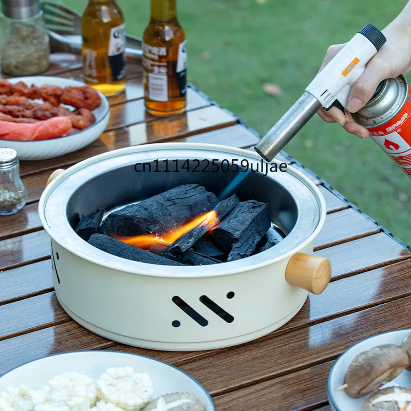 

Barbecue grill, heating charcoal stove, outdoor portable internet celebrity stand, thickened tea making, home camping