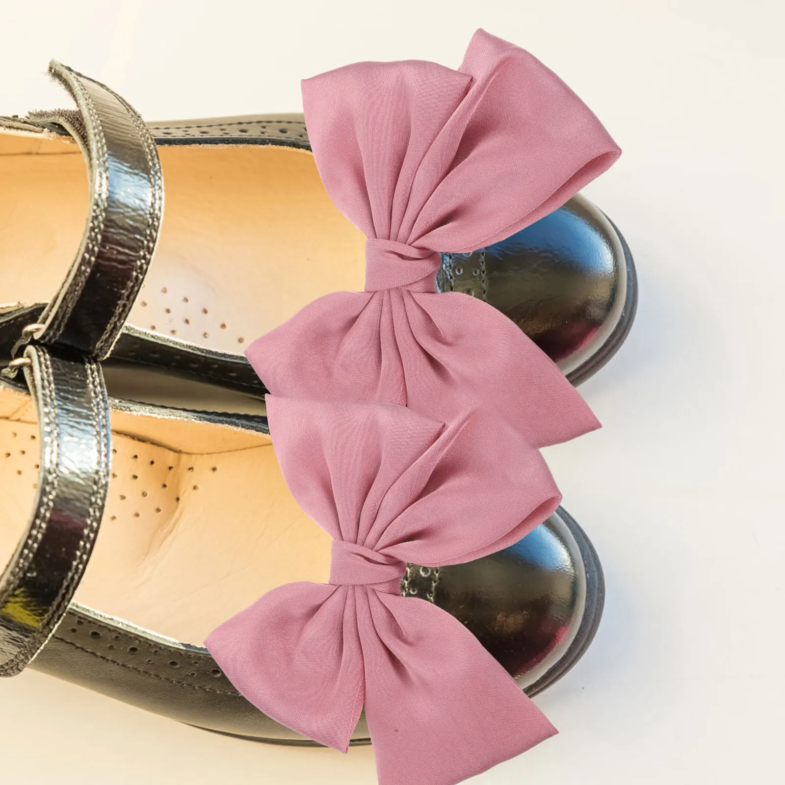 

Bow Shoe Clips Decorative Bridal Wedding Bows for Flats Pumps Heels Shoes Durability Cloth Material Easy Installation