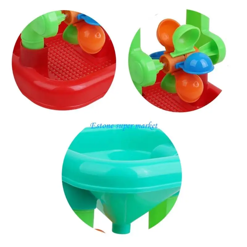 090B Double Wheel Sand Timer Toy For Kids With Rotating Funnel For Beach And Water Play Outdoor Vacation Fun Sand Play Toy