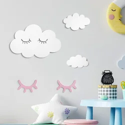 3Pc Cloud Wooden Wall Decoration Cartoon Children's Room Wooden Stickers Home Decoration Wall Decoration