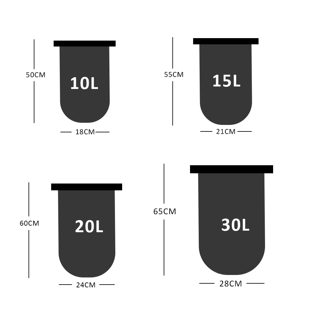Bolso de hombro para motocicleta, bolsa para buceo, natación, senderismo, conducción, kits de viaje, impermeable, bolsa seca de PVC para exteriores, 10L, 15L, 20L, 30L