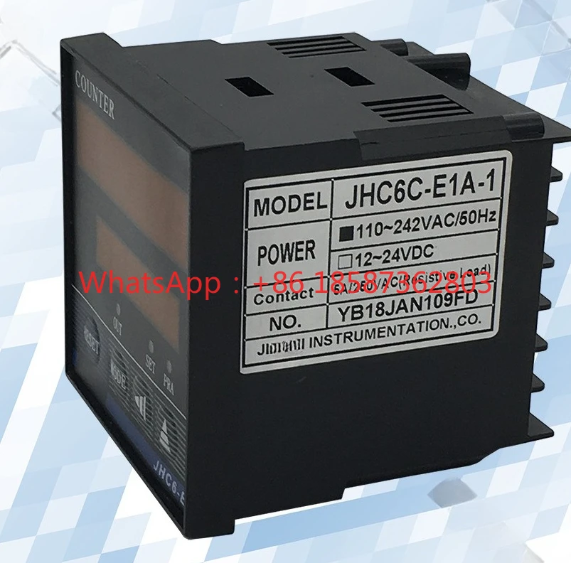 JHC6C-E1A-1 with initial value intelligent digital display double-row counter equipment counting instrument 24V counting switch