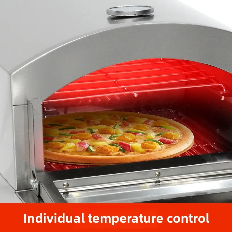 Desktop electric heating/gas pizza oven, single-layer pizza baking oven, pancake machine