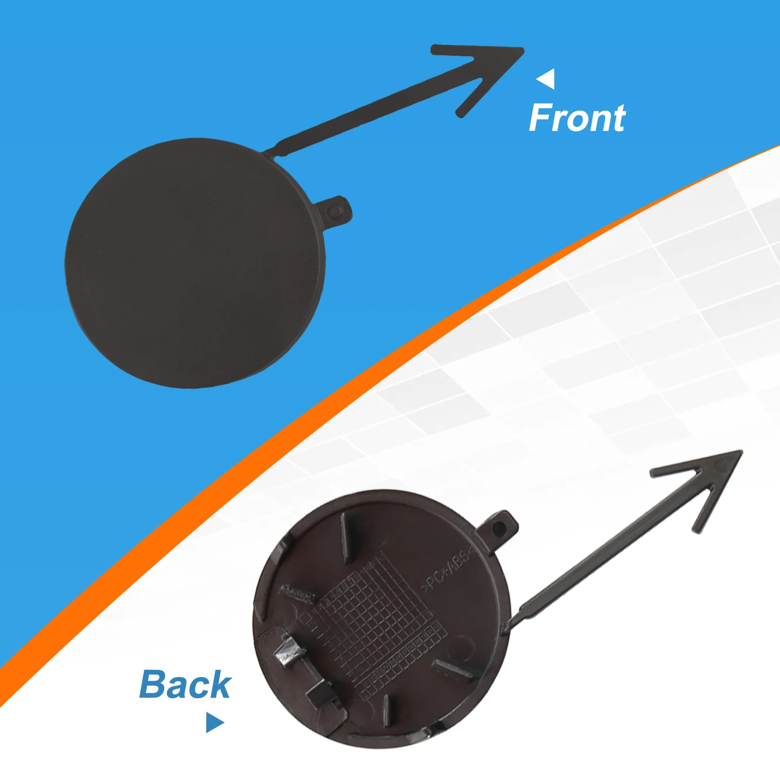 المصد الأمامي سحب هوك غطاء تغليف لشركة فولكس فاجن باسات CC اكسسوارات 2013 2014 2015 2016 2017 3C8807241A 3C8 807 241 A 35D807241 #2