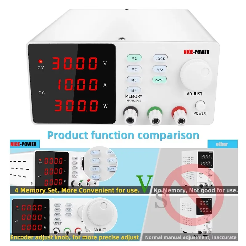 SPPS-S3010 30V10A300W 15V12V5V عالية الدقة متغير قابل للتعديل للبرمجة تيار مستمر امدادات الطاقة LED مصباح اختبار