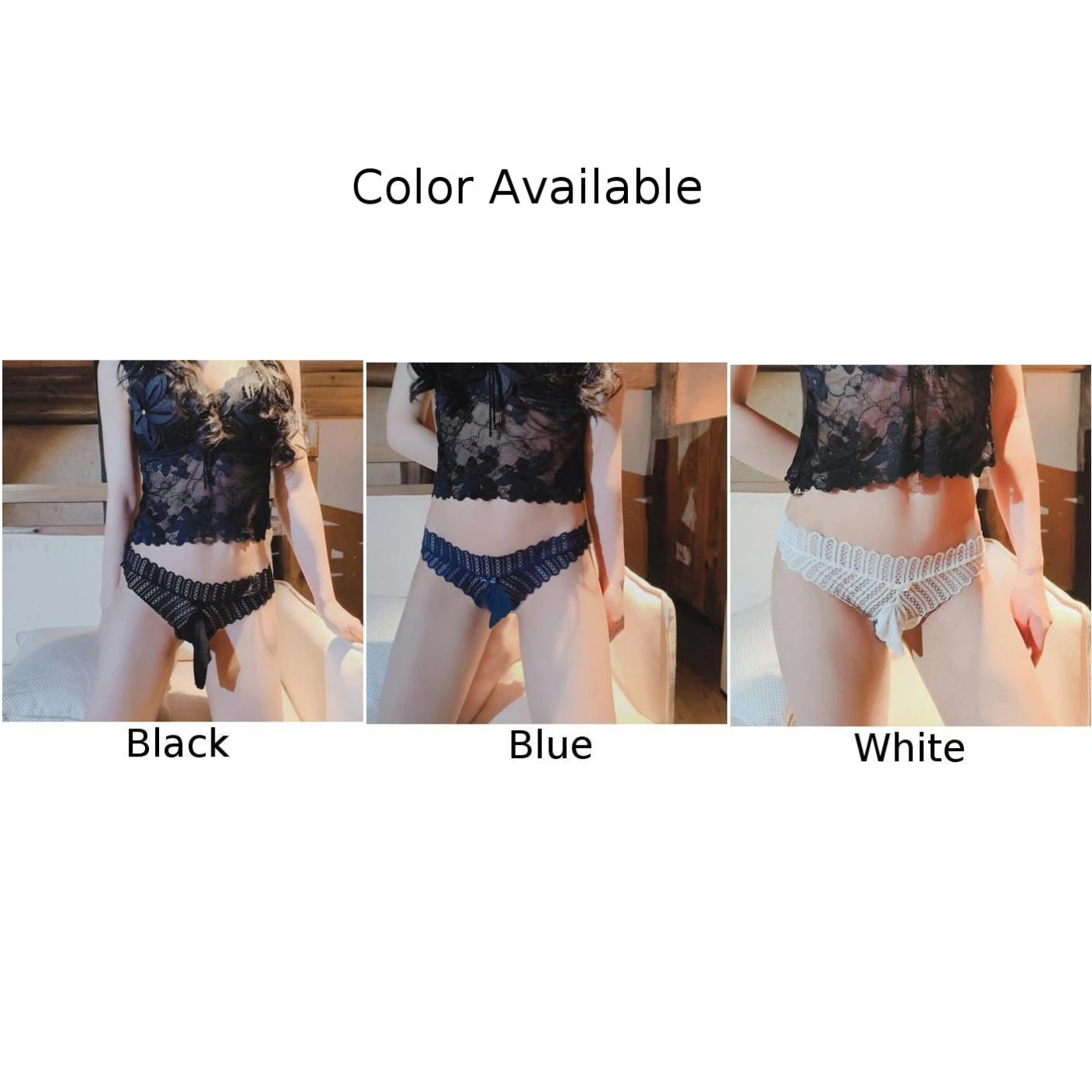 Pouch Thongs Men Women Briefs G-String Briefs Gay Lace Pouch Thongs Mash Sheer Hollow Sexy Sissy Underpants Panties