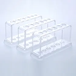 Plastic Clear Test Tube Rack 6 Holes Holder Lab Test Tube Stand Burette Support Shelf