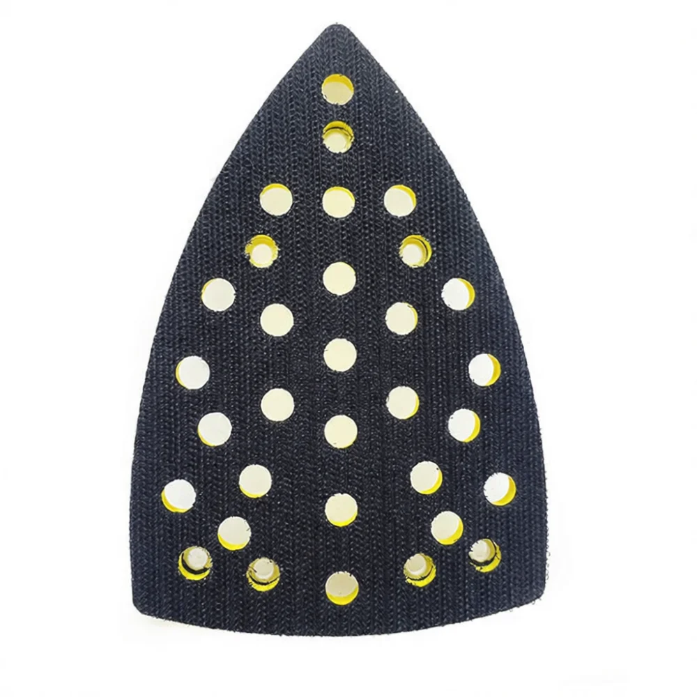 Universal 100x148mm Triangular Sanding Backing Plate 32 Hole Hook Loop For Pneumatic Sander Metal Woodworking Tool Parts