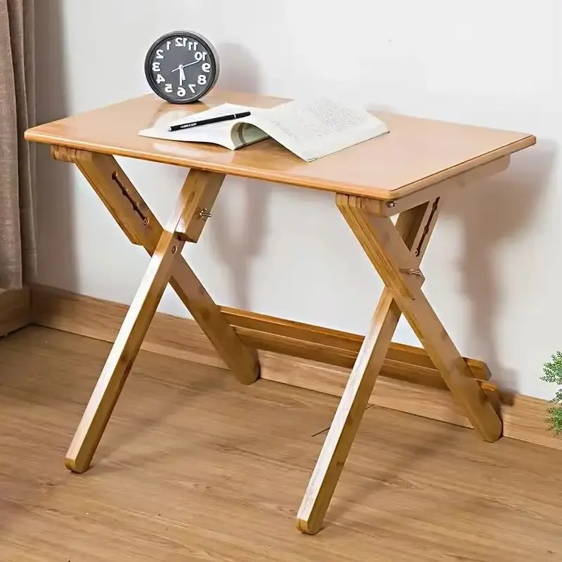 

Nordic Style Foldable Study Table Writing Desk Student Bedroom Dormitory Computer Desk Gaming Desk Bamboo Household Furniture