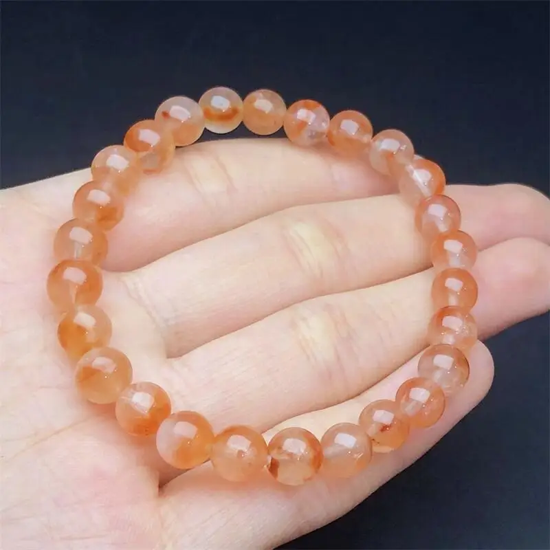 

8MM Natural Rabbit Hair Quartz Bracelet Healing Reiki Crystal Man Woman Fengshui Jewelry Birthday Gift 1pcs