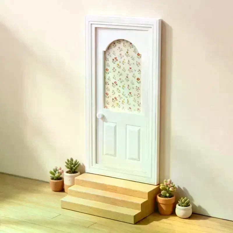 1:12 Dollhouse Miniature DIY Plain Door Dolls House Furniture Accessories Model Toys Dollhouse Decoration