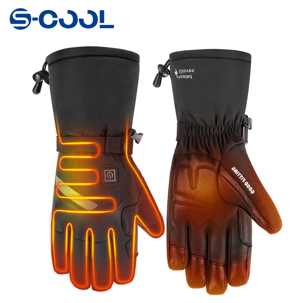 Guantes calefactores de algodón, calentadores de manos de invierno, guantes térmicos eléctricos, impermeables, calentados para ciclismo, motocicleta, bicicleta, esquí al aire libre