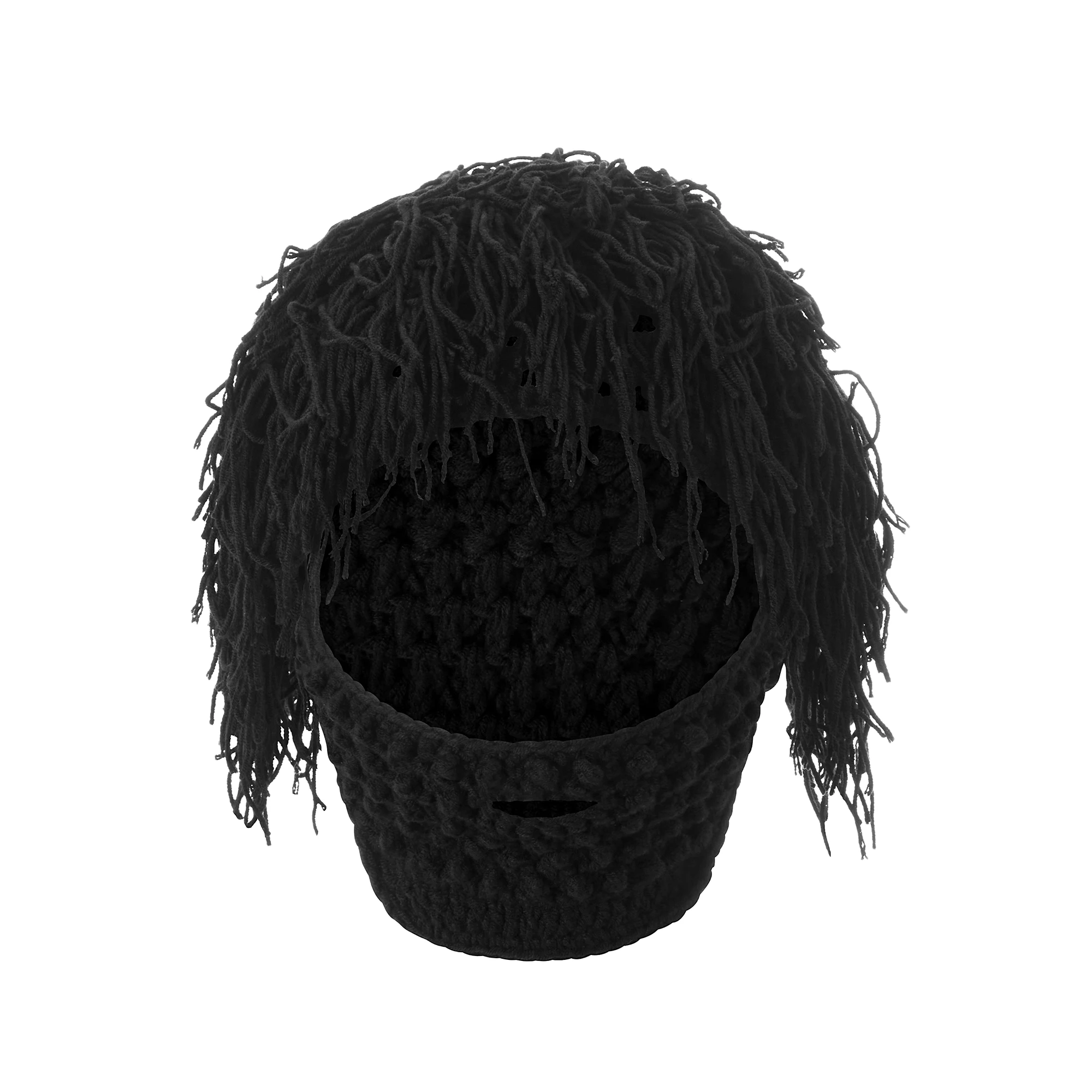 Rasta Hat with Black Dreadlocks Jamaican Cap Elastic Woven Knit Beret Hat Funny Holiday Role Playing Hat