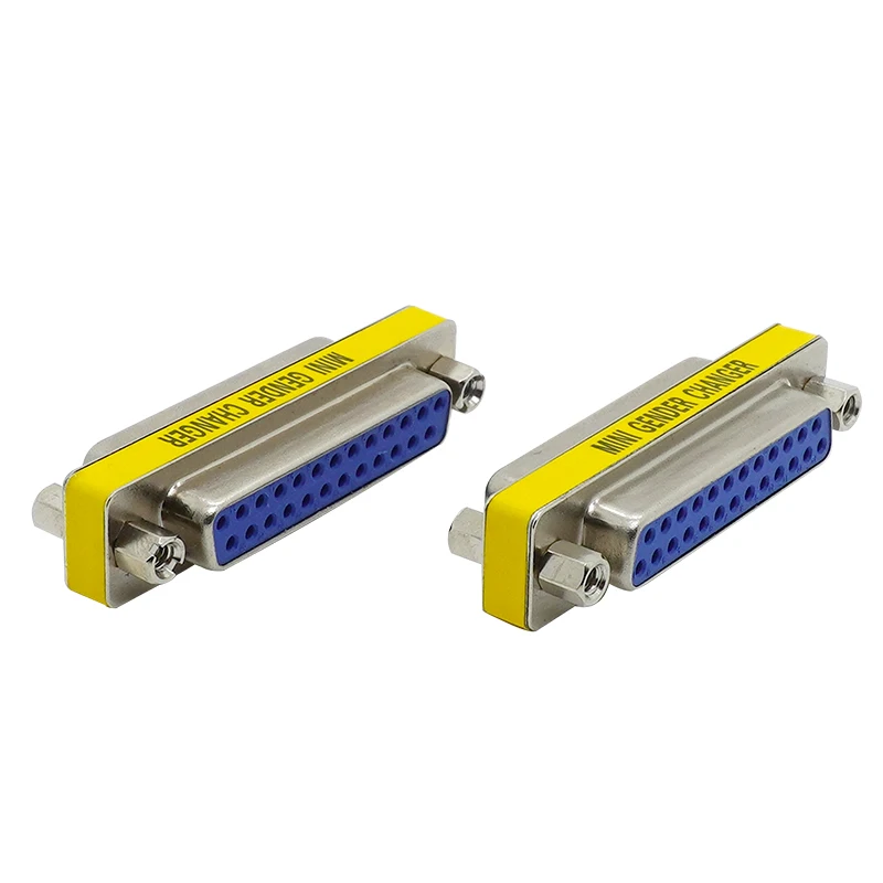 25 Pin D-SUB Solder Type Welding Connector DB25 Male to Male Connector Adapter Printer Parallel LPT Port DB25 M/M Serial