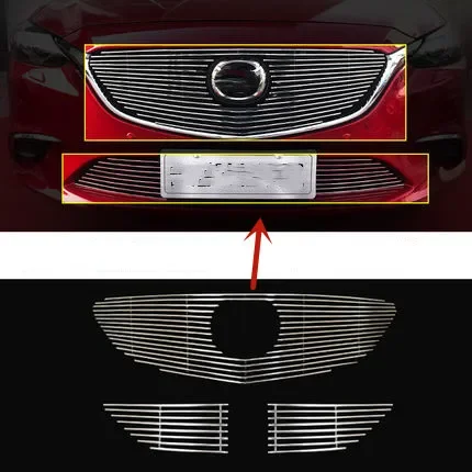 For Mazda 6 ATENZA 2017-2019 High-quality aluminum alloy car Grille modification decorate protection car styling car accessories