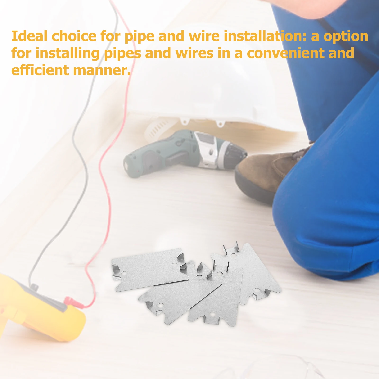 

50pcs Cable Protection Plate Heavy Duty Wood Nail Plate For Wire Rope Electric Cable Cord Cover Pipe Fixing Mending Plates