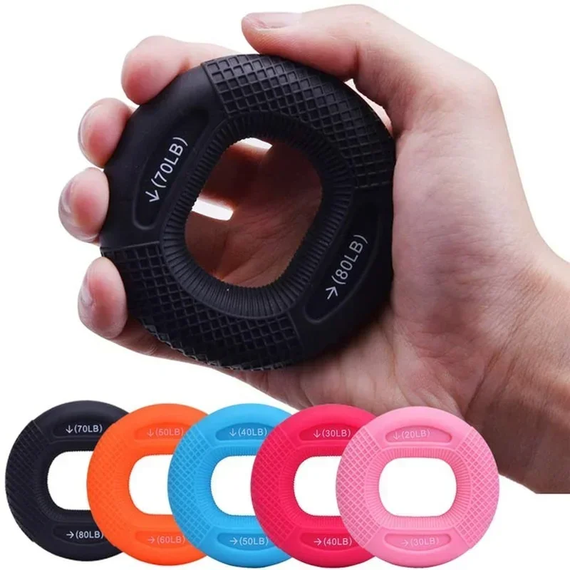 Silicone Finger Gripper Hand Resistance Band Grip Ring Wrist Stretcher Finger Forearm Trainer Exercise Carpal Bone Expander