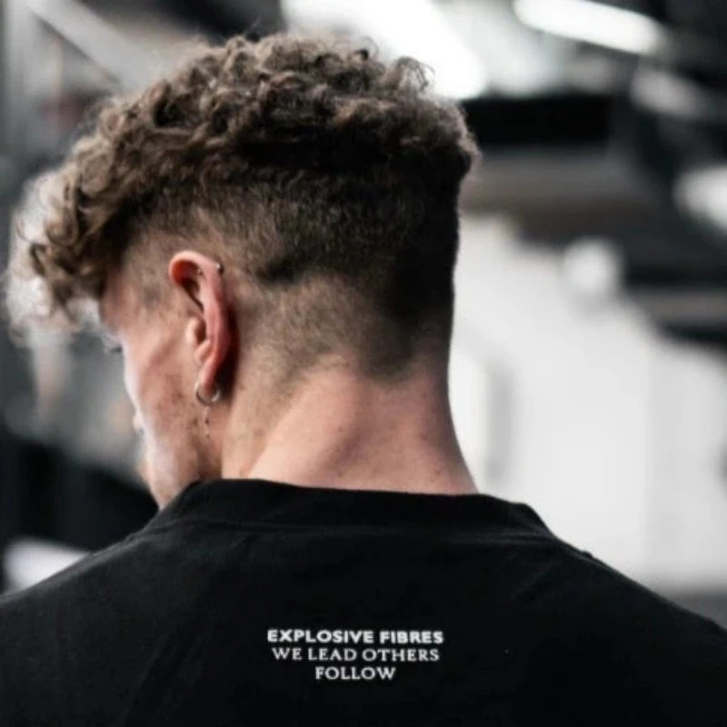 Off-Set XXXL Logo Oversized Base T-Shirt mit Grafikdruck aus Baumwolle – Bodybuilding, Workout, Freizeit, Fitness, Streetwear Oberteile – Detail 8