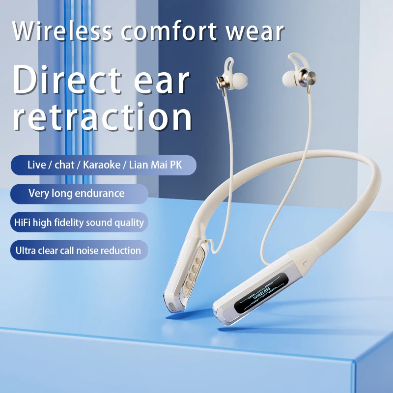 Беспроводные наушники с шейным ремешком, Bluetooth наушники с микрофоном, длинная батарея, Aurculares, высококачественная гарнитура, спортивная для TF-карты