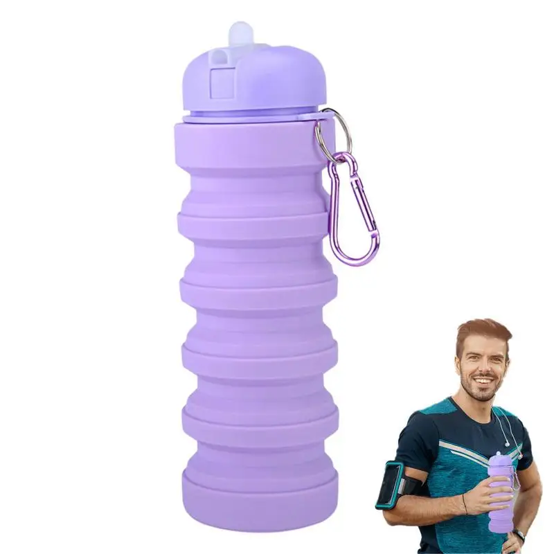 

Foldable Water Bottles Leak Proof Silicone Outdoor Water Cups Travel Water Bottles Camping Must Have For Traveling Climbing