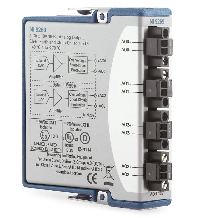 NI 9269 Synchronous Voltage Analog Output 781098-01 10 V 781098-01 Isolated Between Channels