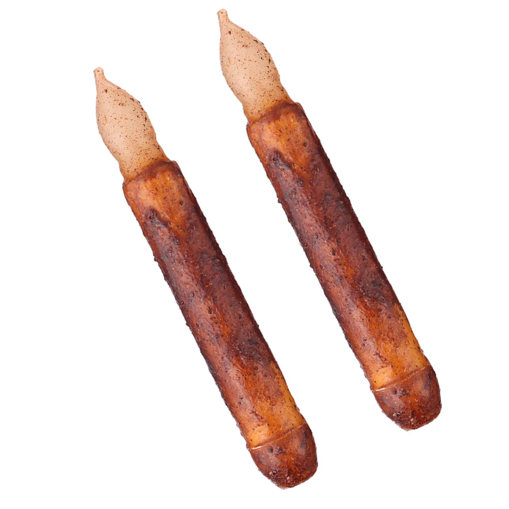 

2Pcs Halloween Vintage LED Lamp Brown Portable Lightweight Decorative Lighting for Party Home Festival LED Lamp