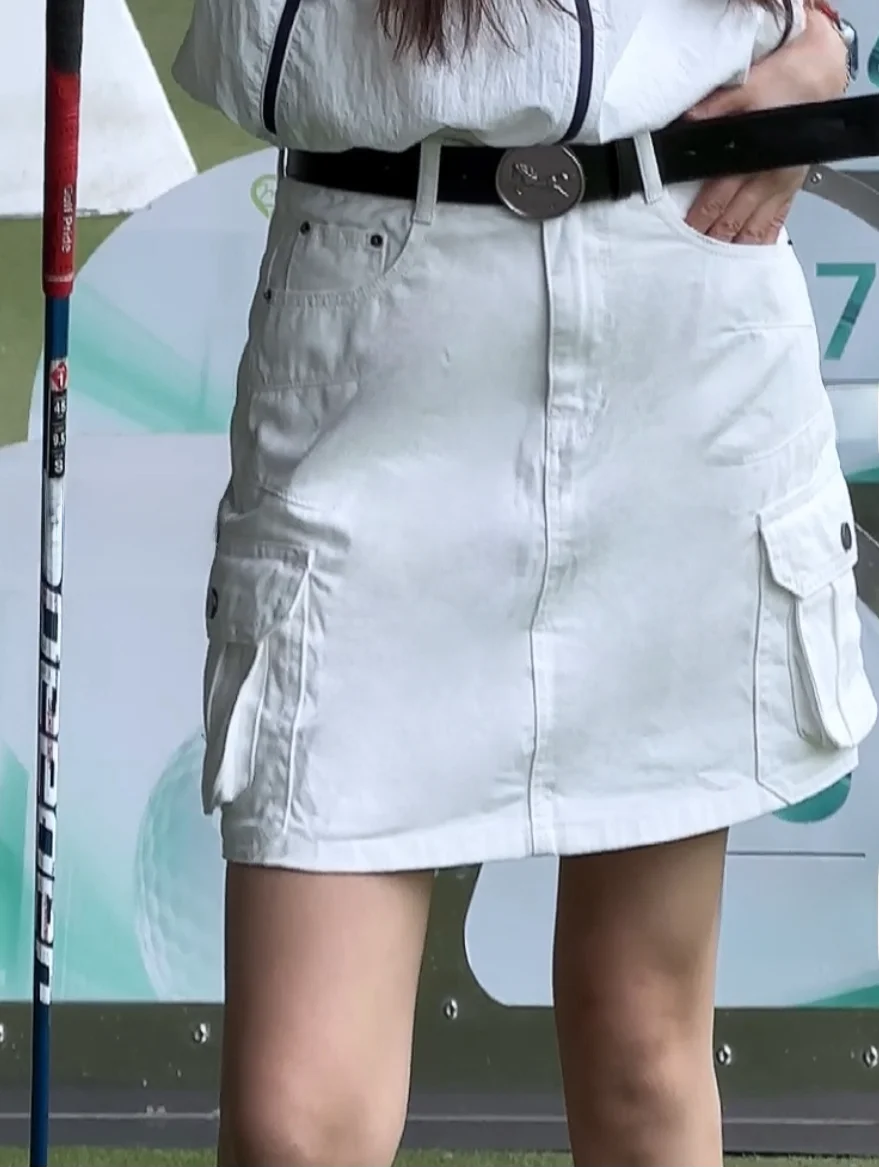 

Повседневная женская юбка А-силуэта в рабочем стиле, с высокой талией, из хлопка, летняя, универсальная, желтая, Wei Ni, новинка 2026