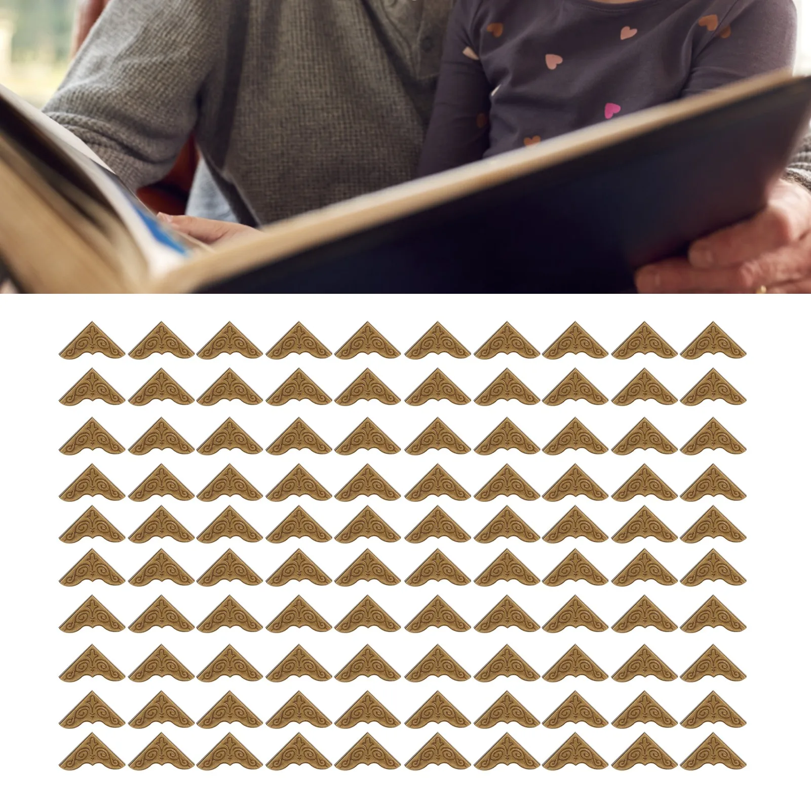 Photo Corners DIY Making Bronze Vintage Inner 4mm Height Iron Material Book Corners Wide Compatible for Card Making