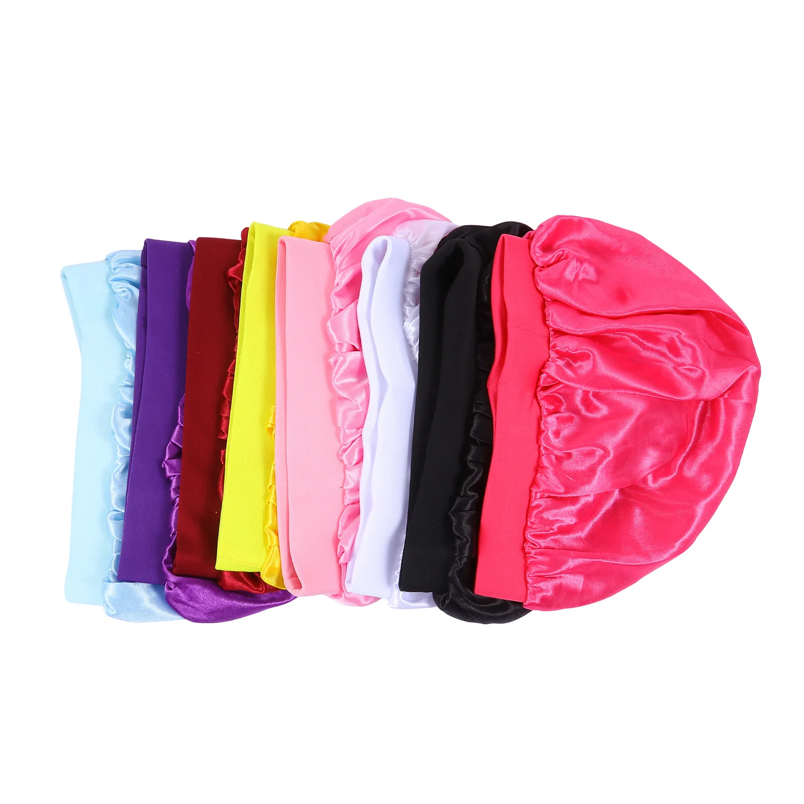 8 قطع من قبعات النوم المرنة للأطفال لحماية الشعر، قبعة نوم ناعمة قابلة للتنفس للأطفال الصغار، قبعة واسعة النطاق، غطاء شعر #3