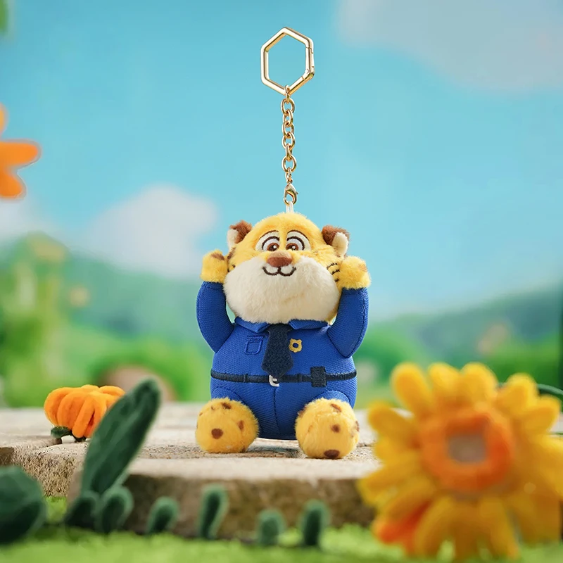 Anime zootopia nick judy chaveiro de pelúcia pingente bonito dos desenhos animados benjamin clawhauser boneca de pelúcia brinquedo atração magnética presentes da criança
