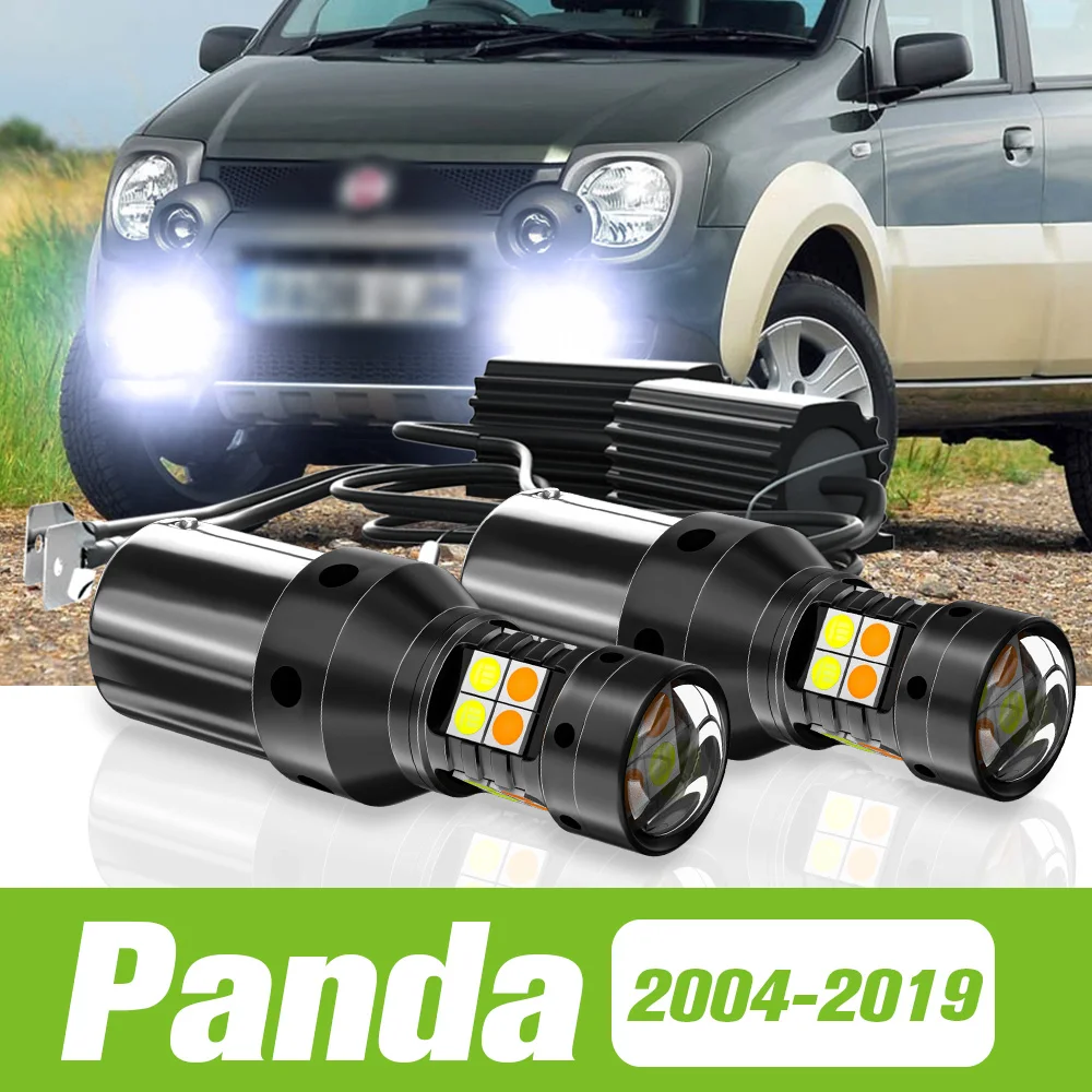 

2pcs For Fiat Panda 2004-2019 Dual Mode LED Turn Signal+Daytime Running Light DRL 2012 2013 2014 2015 2016 2017 2018 Accessories