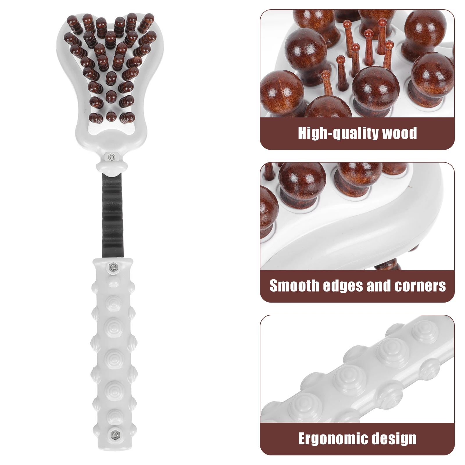 

1Pcs White Body Massage Hammer Pat Handheld Knock Massager Relieves Pain Fatigue Shoulder Neck Back