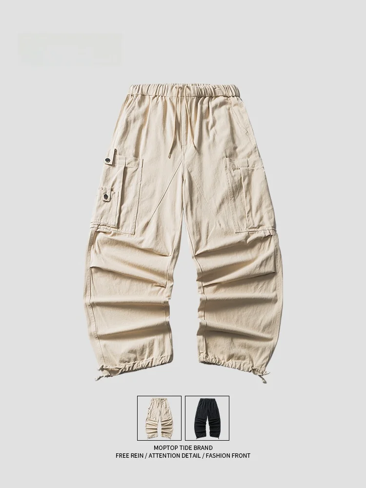 

Мужские повседневные спортивные брюки MMOPTOP, свободные, прямого кроя, осенние, универсальные, парные, в американском ретро-стиле, из 100% хлопка