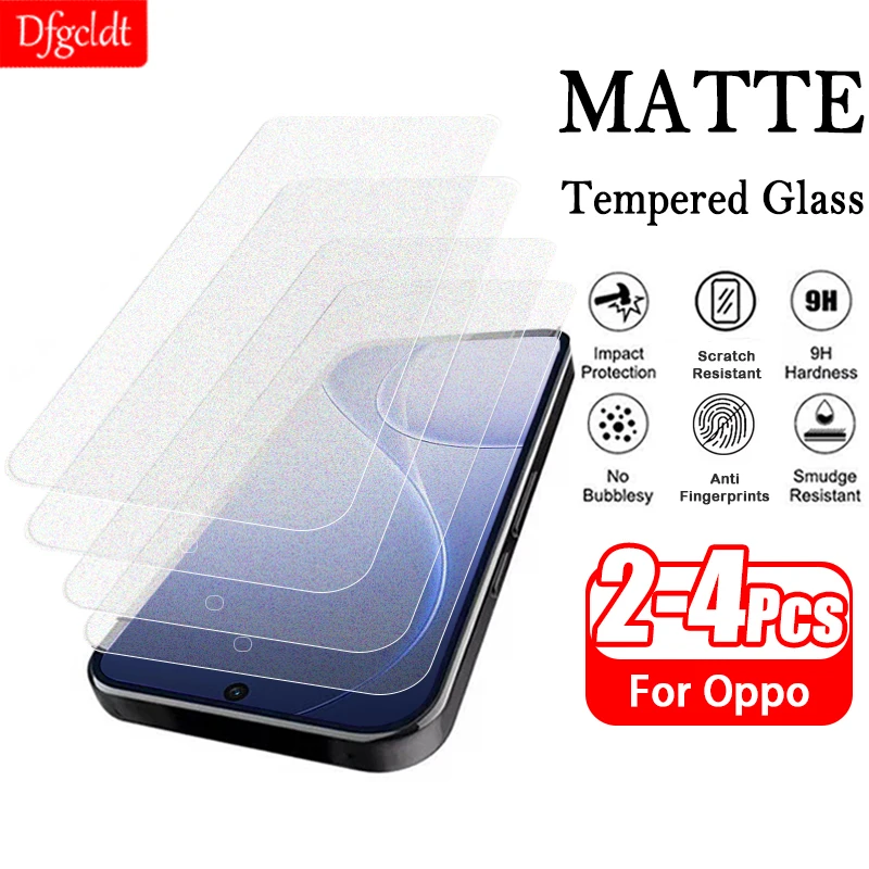 

2-4Piece Anti-Glare Matte Tempered Glass for Oppo Reno15 14 13 12 F FS 5G Screen Protector for Reno5 6 7 8 Pro+ Protective Film
