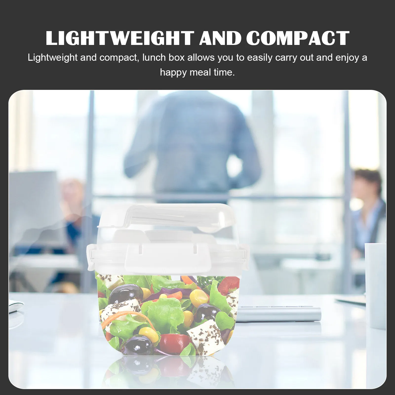 PP Material Bento Lunch Box Microwaveable Leak Proof Portable Food Container with Tight Seal Large Capacity for Office School