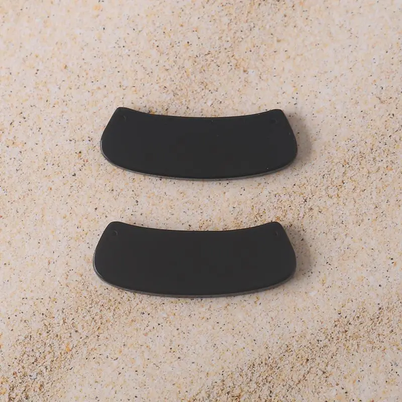 Black Obsidian Curved Bar Gem Pair Polished Finish for Unique Artisanal Jewelry Making Edgy Design Earrings Or Pendants