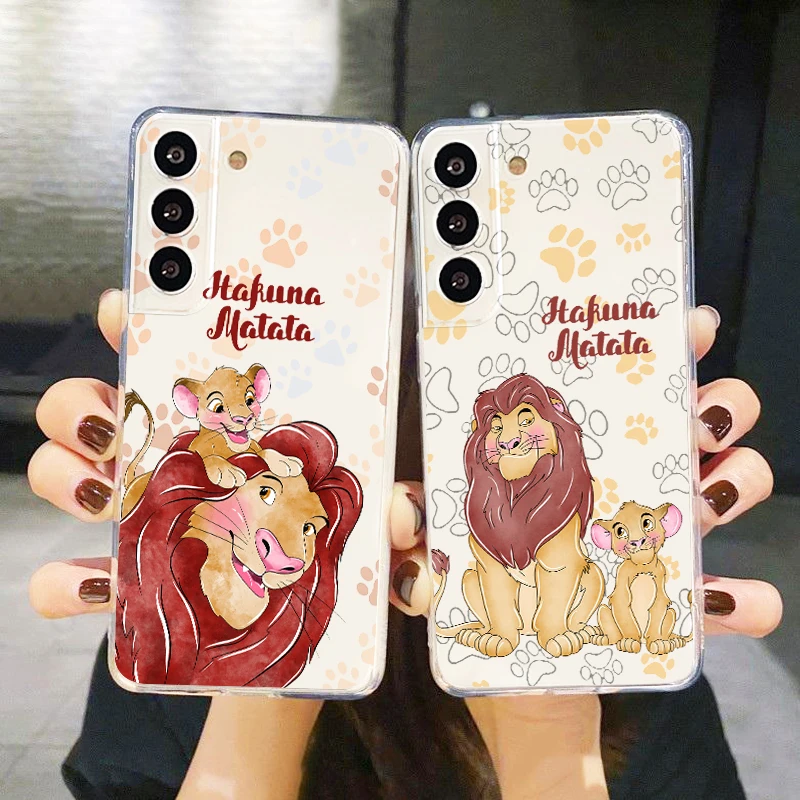 The Lion King Hakuna For Samsung Galaxy S23 S22 S21 S20 Ultra Plus Pro S10 S9 S8 S7 4G 5G Transparent Soft Phone Case Coque Capa