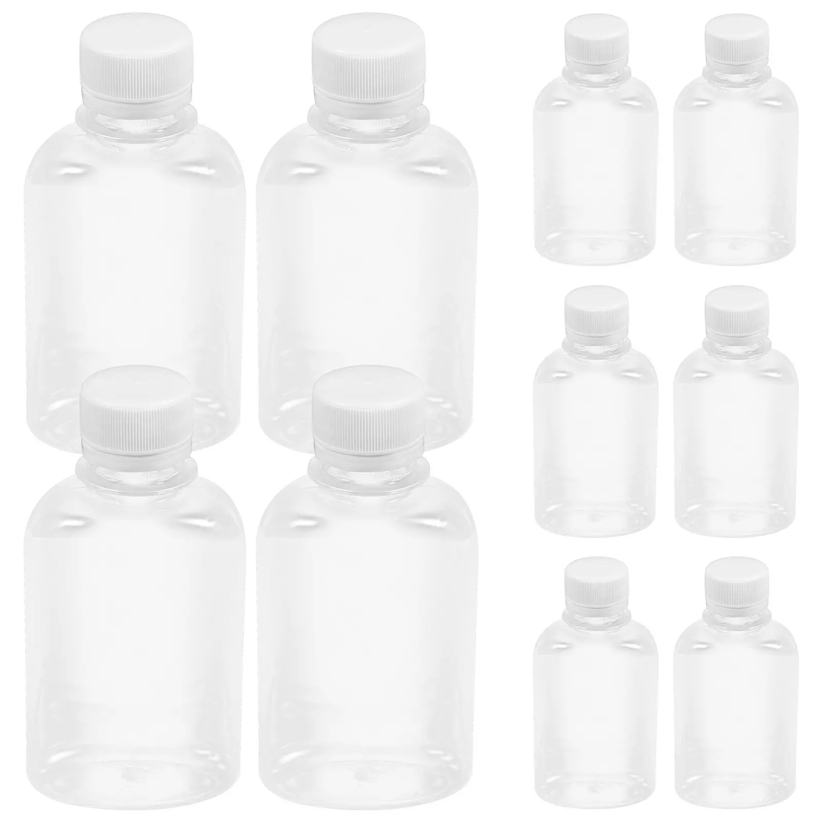 

10Pcs Sealed Portion Bottle Empty Juice Bottle 350Ml Pet Material Leakproof Cap for Parties Home Restaurant Portable Reusable