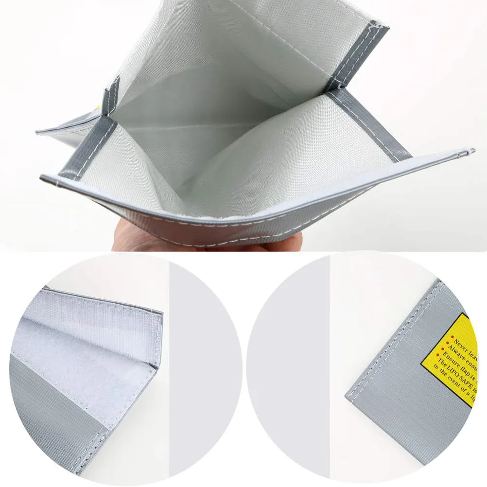 23x30cm Professional Blast Proof Fireproof Lipo Battery Safety Guard Storage Pouch for Charging Protection Grey Lipo Safety Bag
