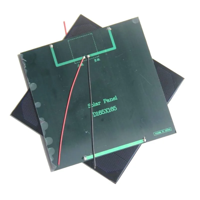 2 Stuks Diy 4.5W Kleine Zonnecellen 6V Monokristallijne Zonneplaat 750ma Huisdier Epoxy Truc Zonnepaneel 6V 165X165Mm
